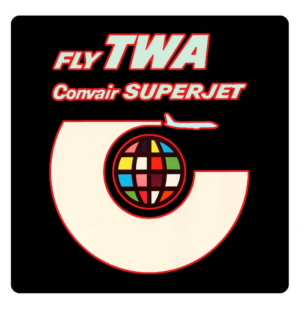TWA Convair with the Red Outline Sandstone Coaster