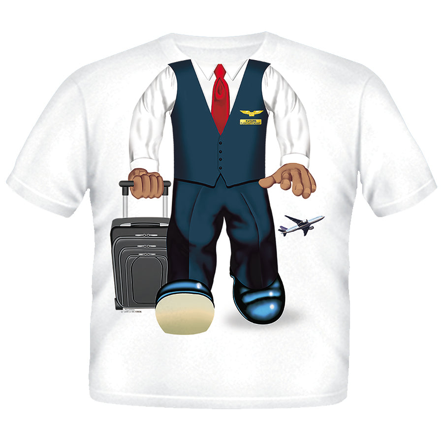 Add A Kid Male Youth Flight Attendant T-shirt