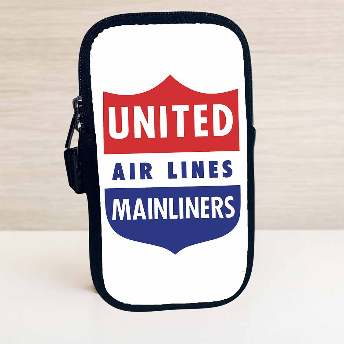 United Airlines 1940's Mainliner Bag Sticker Travel Pouch