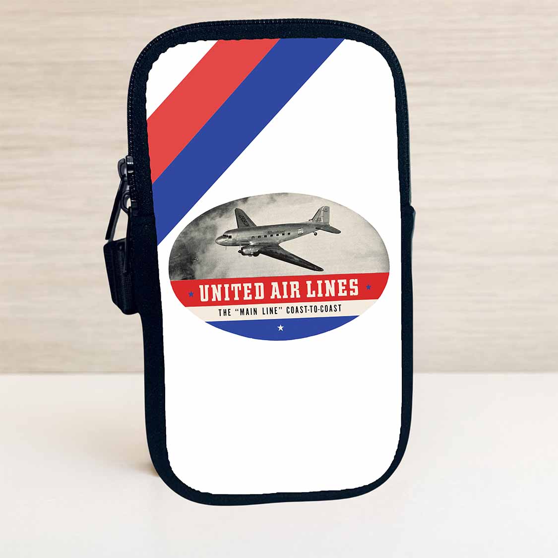 United Airlines 1940's Bag Sticker Travel Pouch