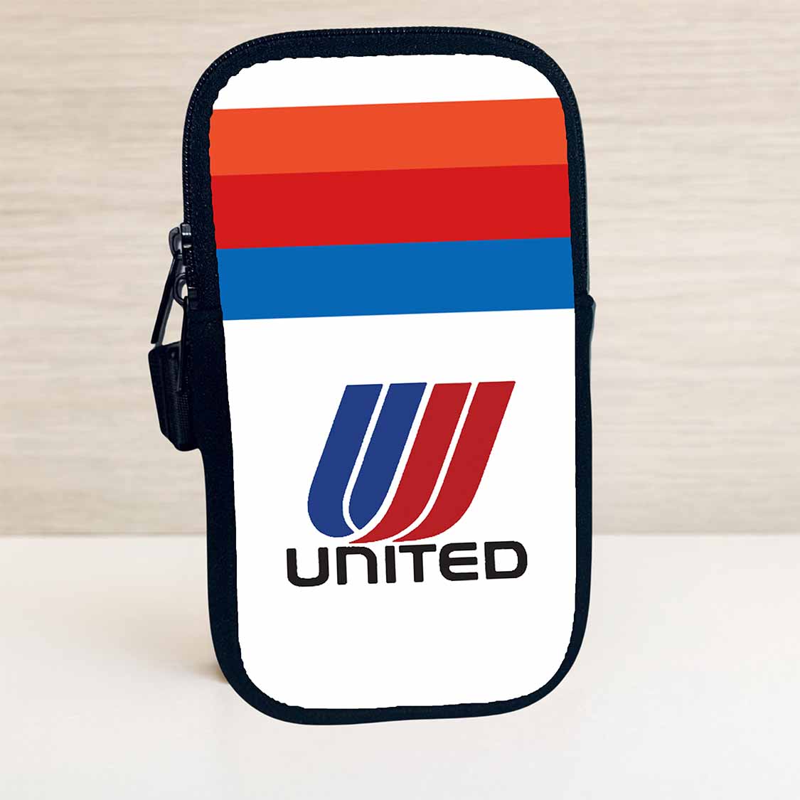 United Airlines Red & Blue Logo Bag Sticker Travel Pouch