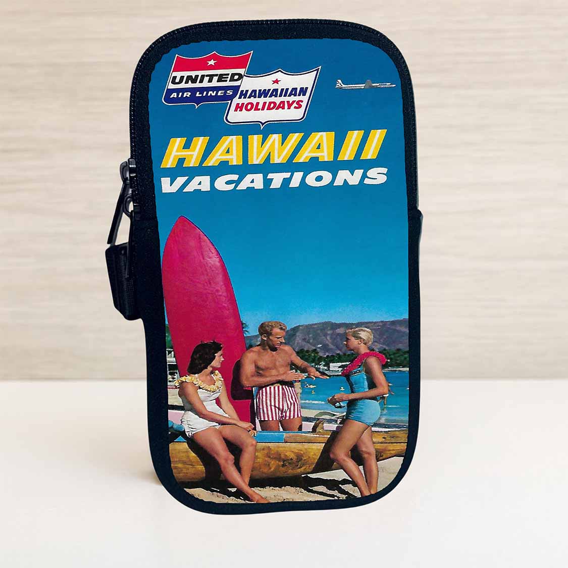 United Airlines Friendly Skies Bag Sticker Travel Pouch