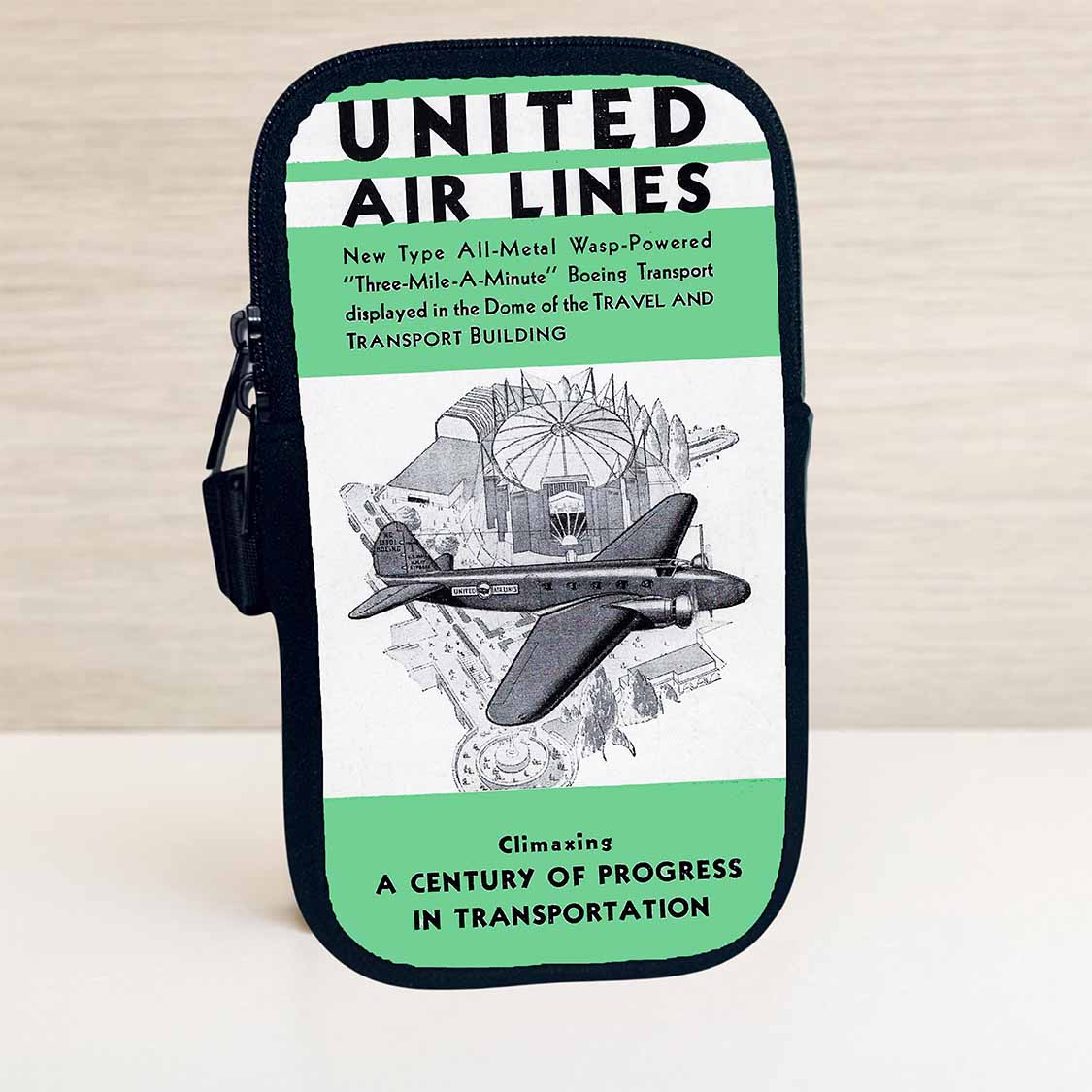 United Airlines "Three-Mile-A-Minute" Travel Pouch