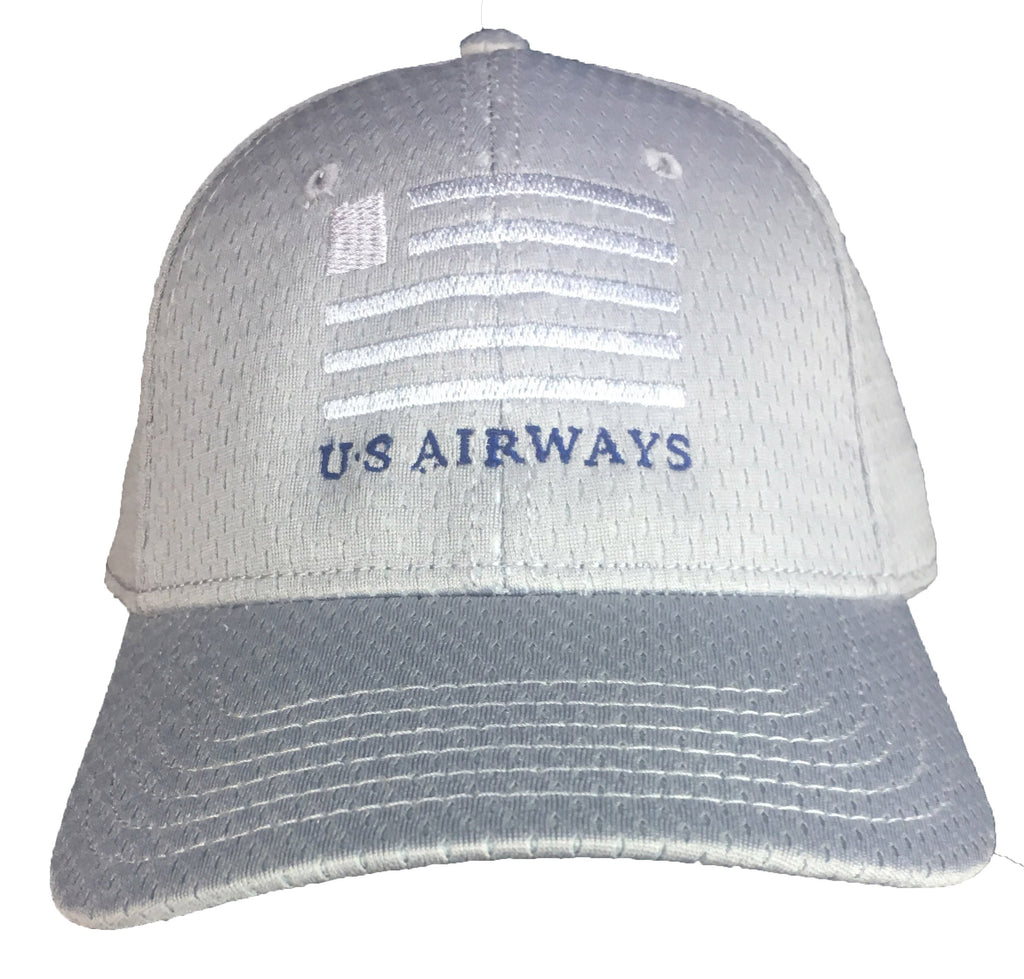 US Airways Logo Grey Mesh Cap