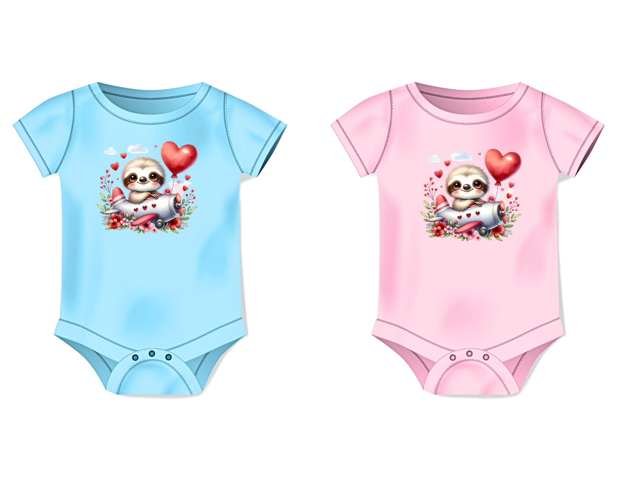 Valentine Sloth Pilot Infant Onesie