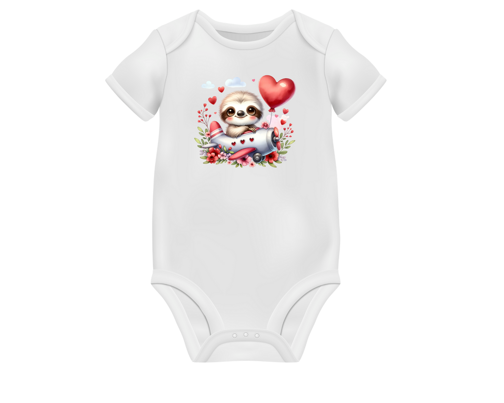 Valentine Sloth Pilot Infant Onesie
