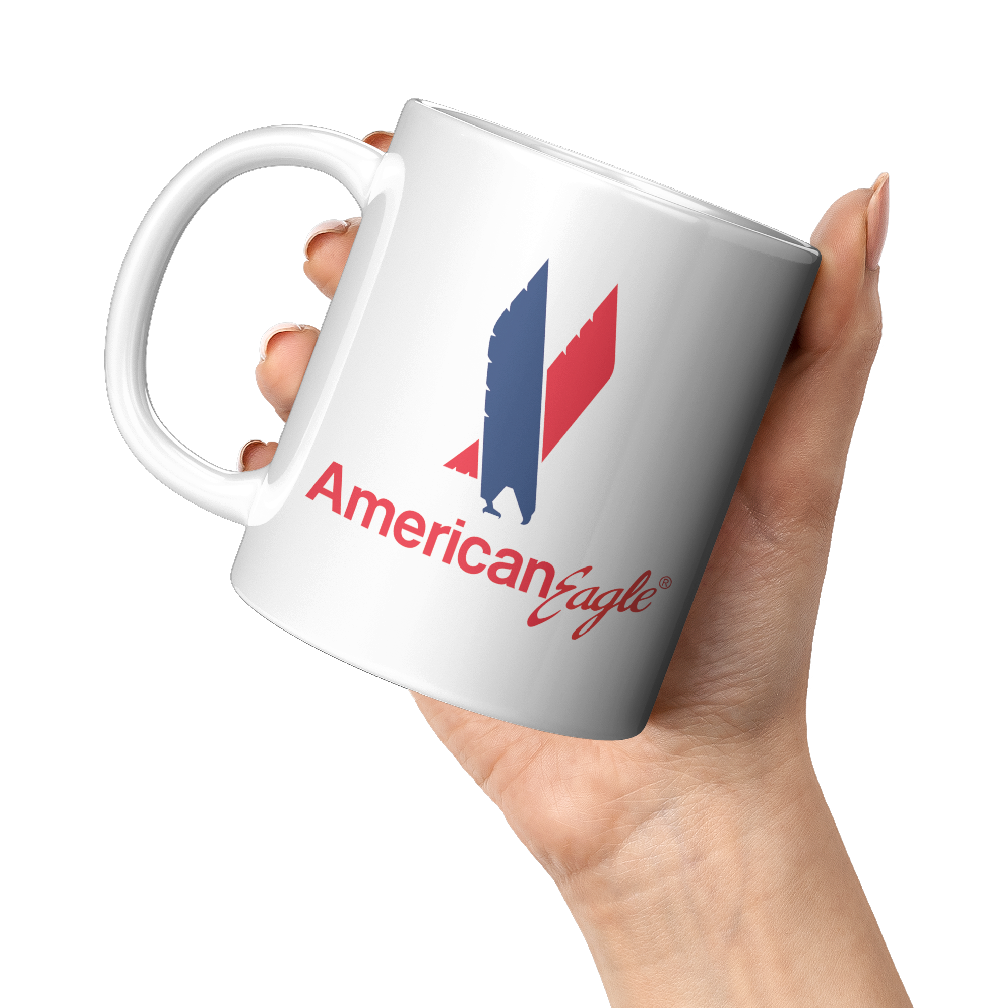 Vintage_American_Eagle_Logo_Coffee_Mug_-_11oz_White_LH_Model_Mockup.png
