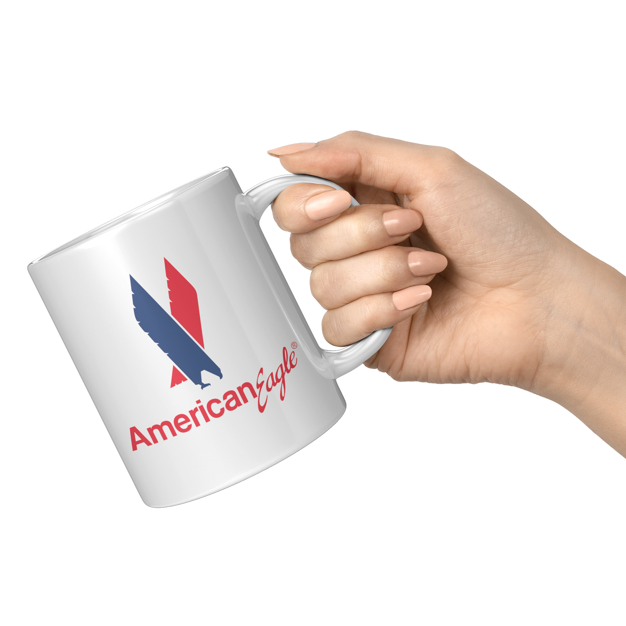 Vintage_American_Eagle_Logo_Coffee_Mug_-_11oz_White_RH_Model_Mockup.png