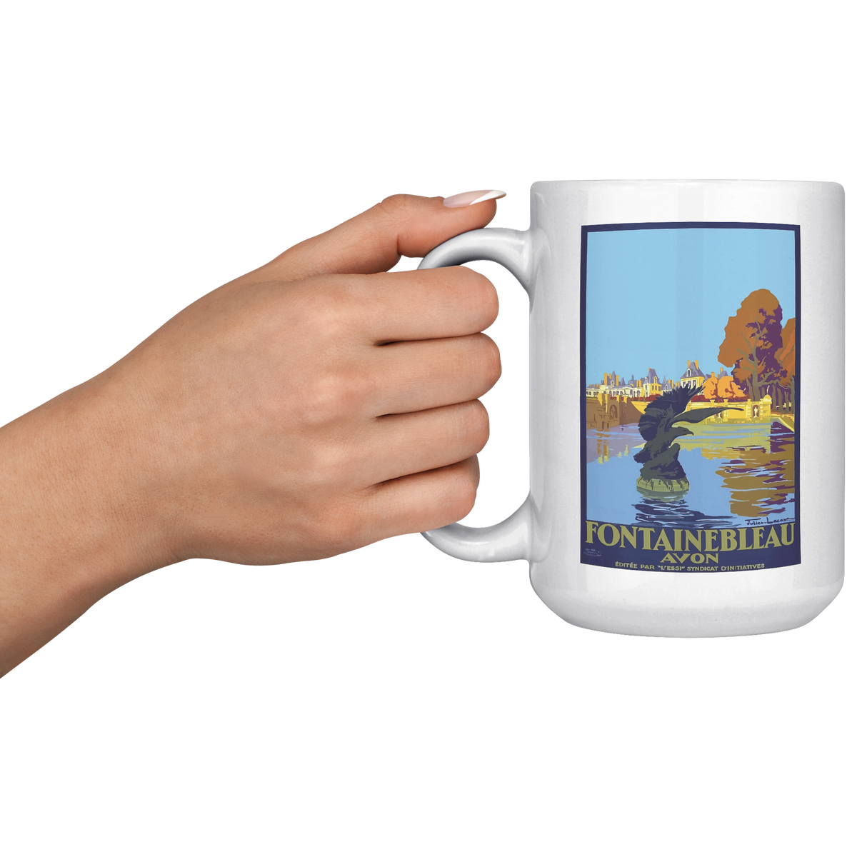 Vintage_Fontainebleau_France_Travel_Post_15oz_White_LH_Model_Mockup.png_16297782