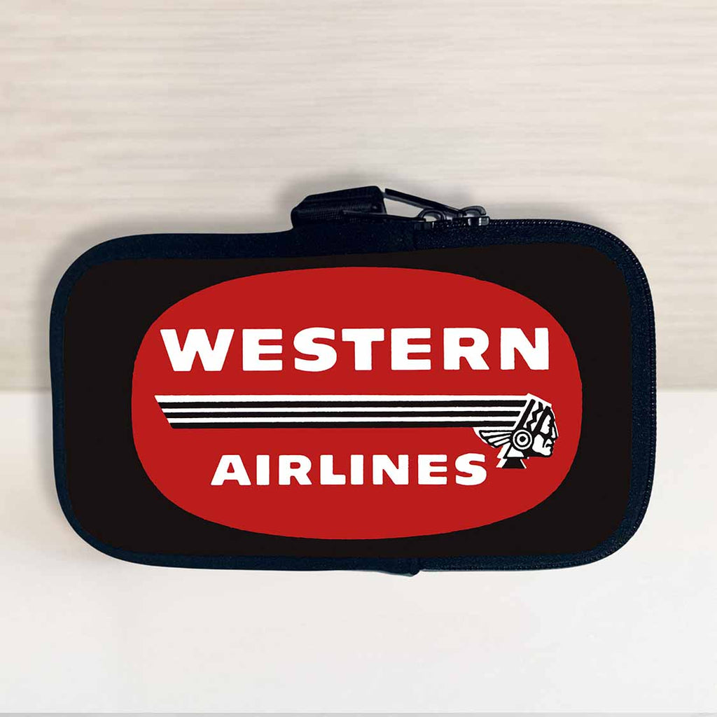 Western Airlines 1950's Vintage Logo Travel Pouch
