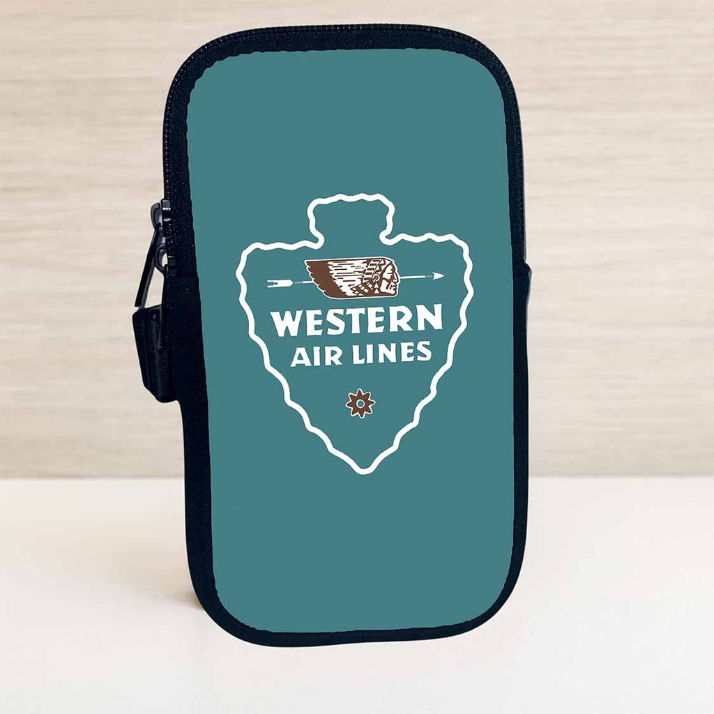 Western Airlines Vintage 1940's Bag Sticker Travel Pouch