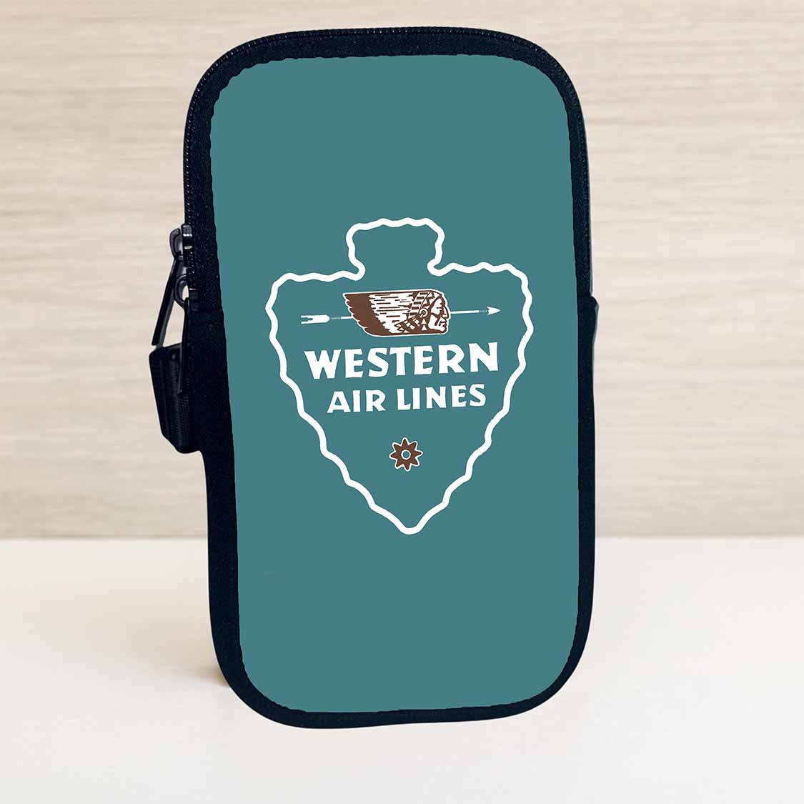 Western Airlines Vintage 1940's Bag Sticker Travel Pouch