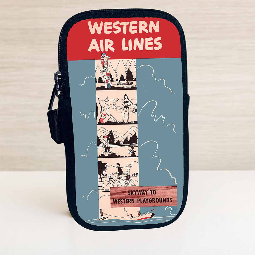 Western Airlines Skyway To Western Playgrounds Travel Pouch