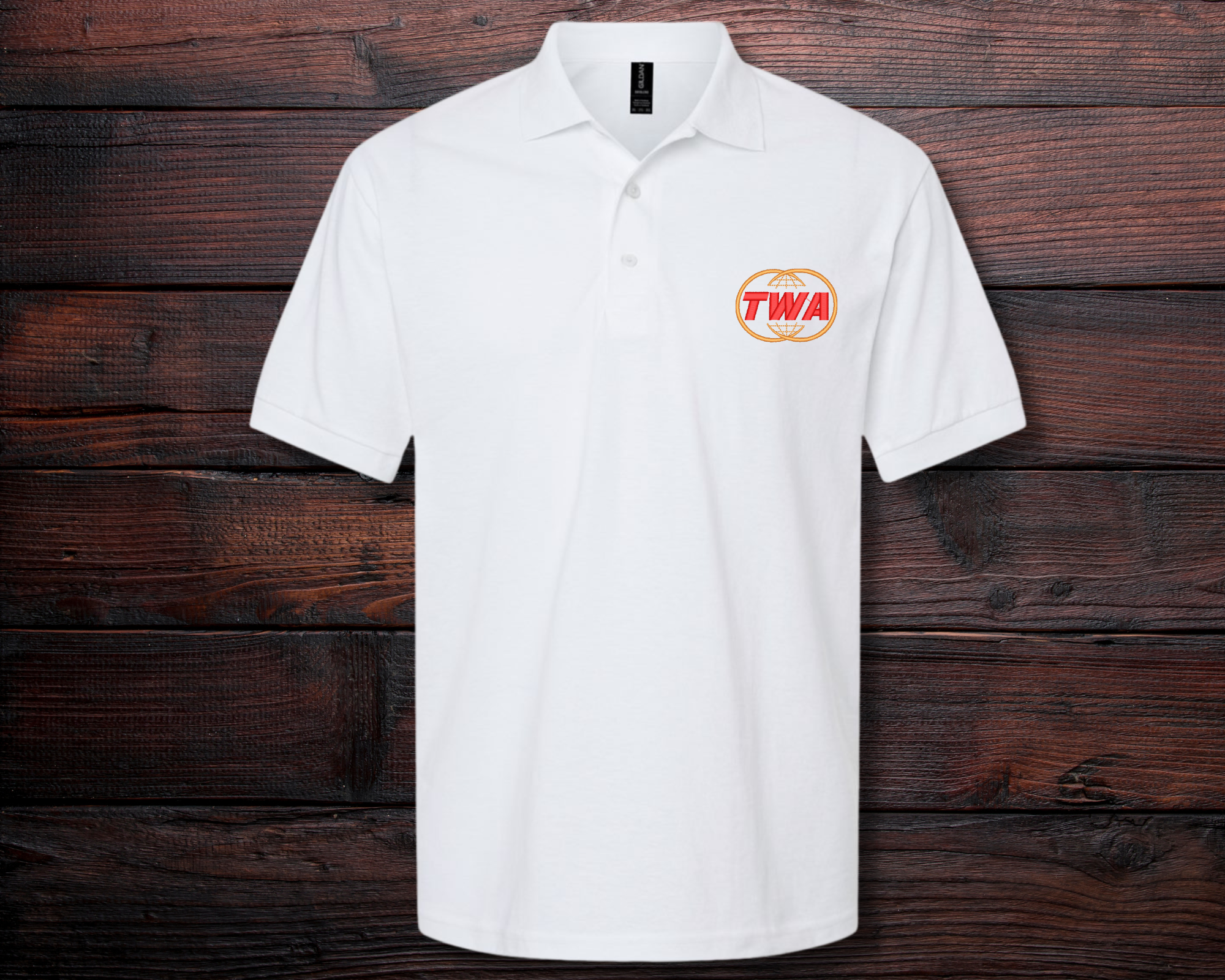 TWA Globe Logo Embroidered Polo