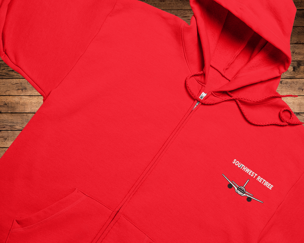 Southwest Embroidered  Zip Hooded Sweatshirt