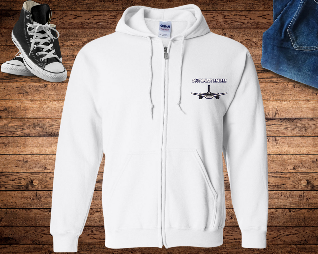 Southwest Embroidered  Zip Hooded Sweatshirt