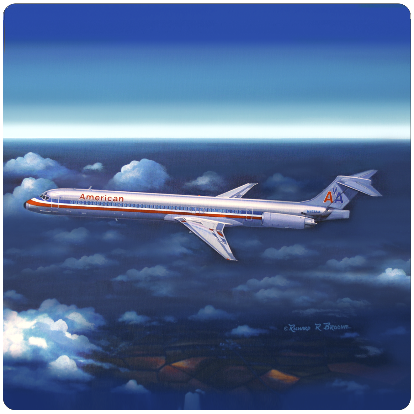 AA MD80 Square Sandstone Coaster by Rick Broome