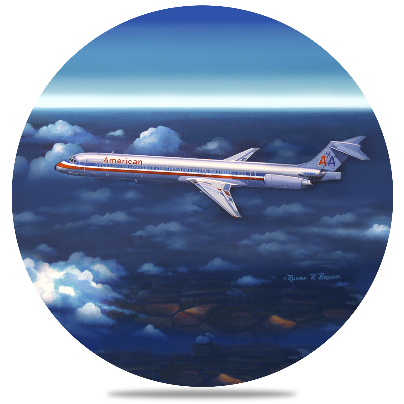 AA MD80 Round Sandstone Coaster by Rick Broome