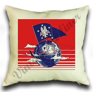 American Airlines 1947 Ticket Jacket Cover Linen Pillow Case Cover