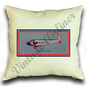 American Airlines Ford Tri-Motor Linen Pillow Case Cover