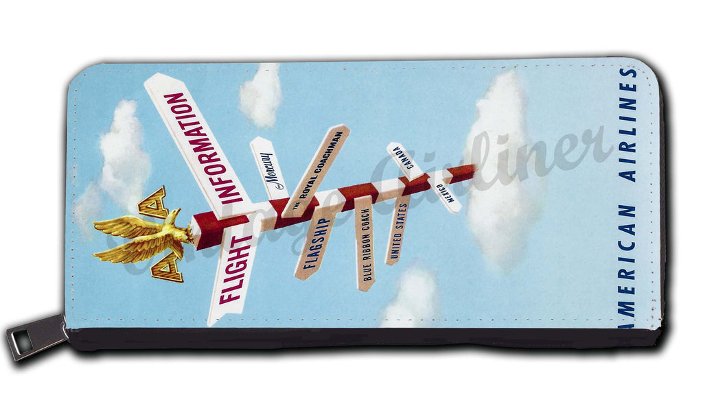 AA Flght Information Vintage Wallet
