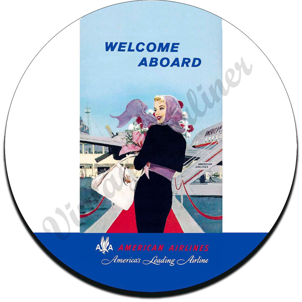 AA Welcome Aboard Vintage Sandstone Coaster