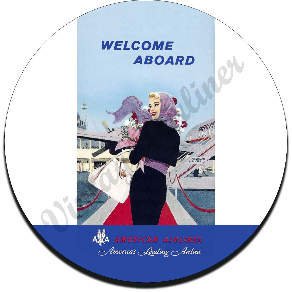 AA Welcome Aboard Vintage Sandstone Coaster