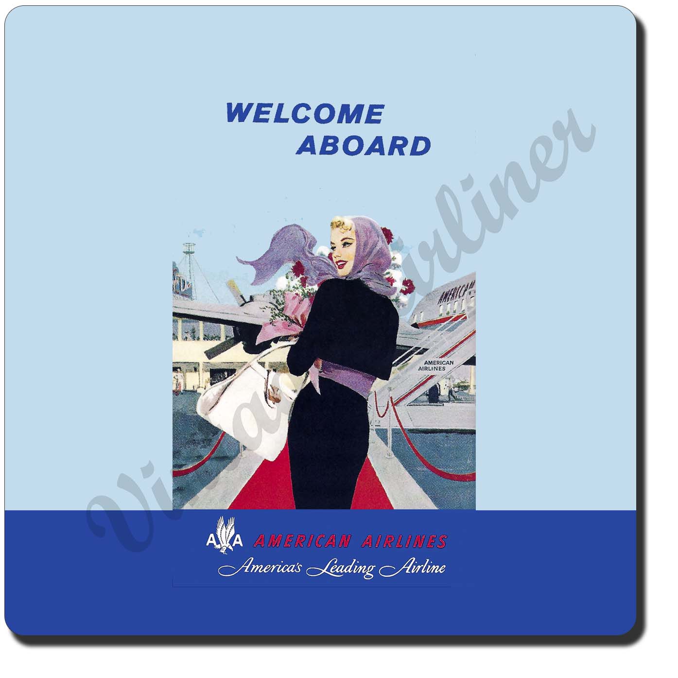 AA Welcome Aboard Vintage Sandstone Coaster