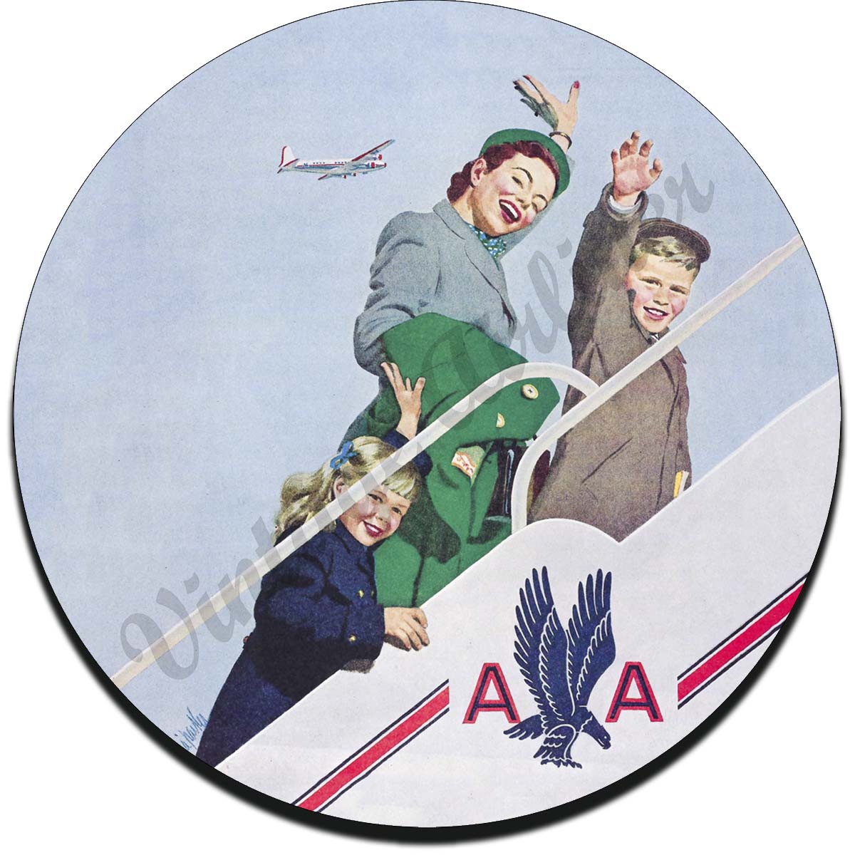 American Airlines Vintage Sandstone Coaster