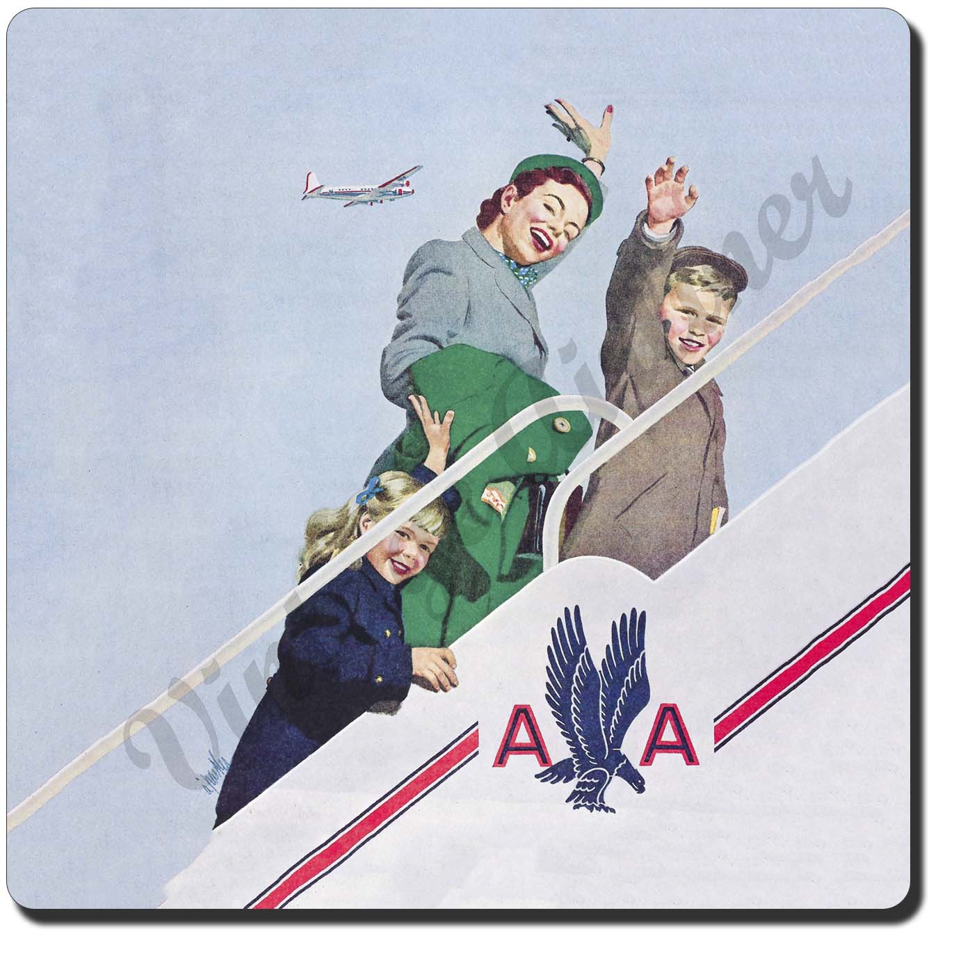 American Airlines Vintage Sandstone Coaster