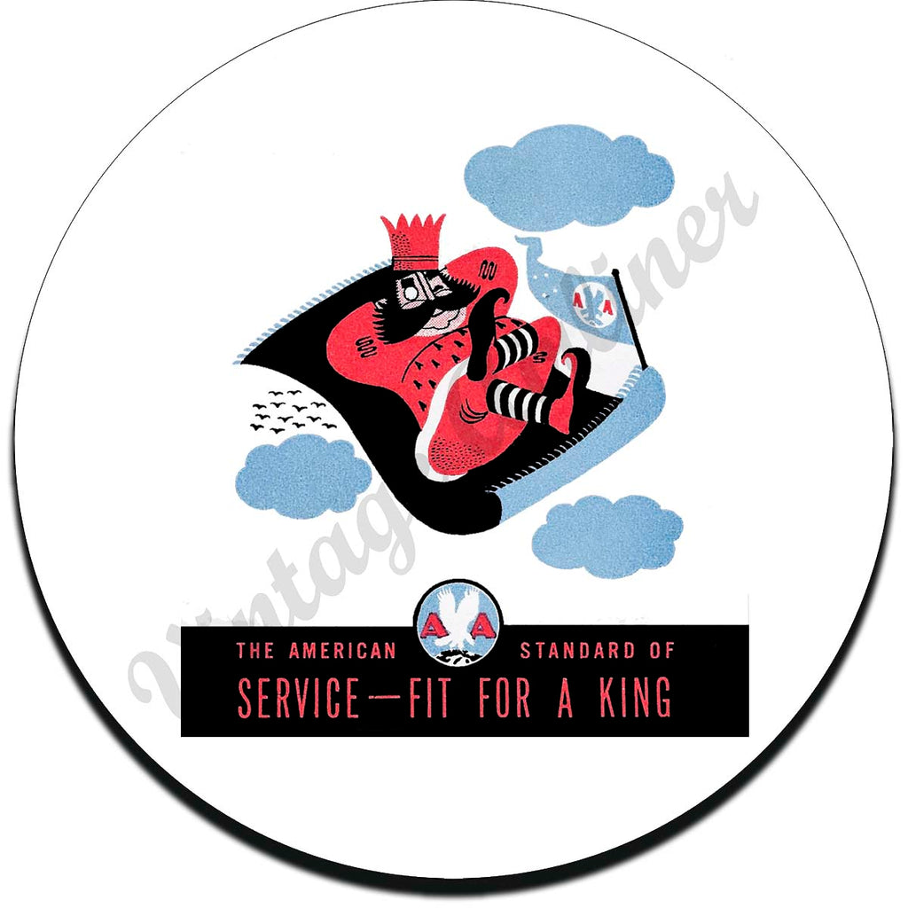AA Service Fit For A King Vintage Sandstone Coaster