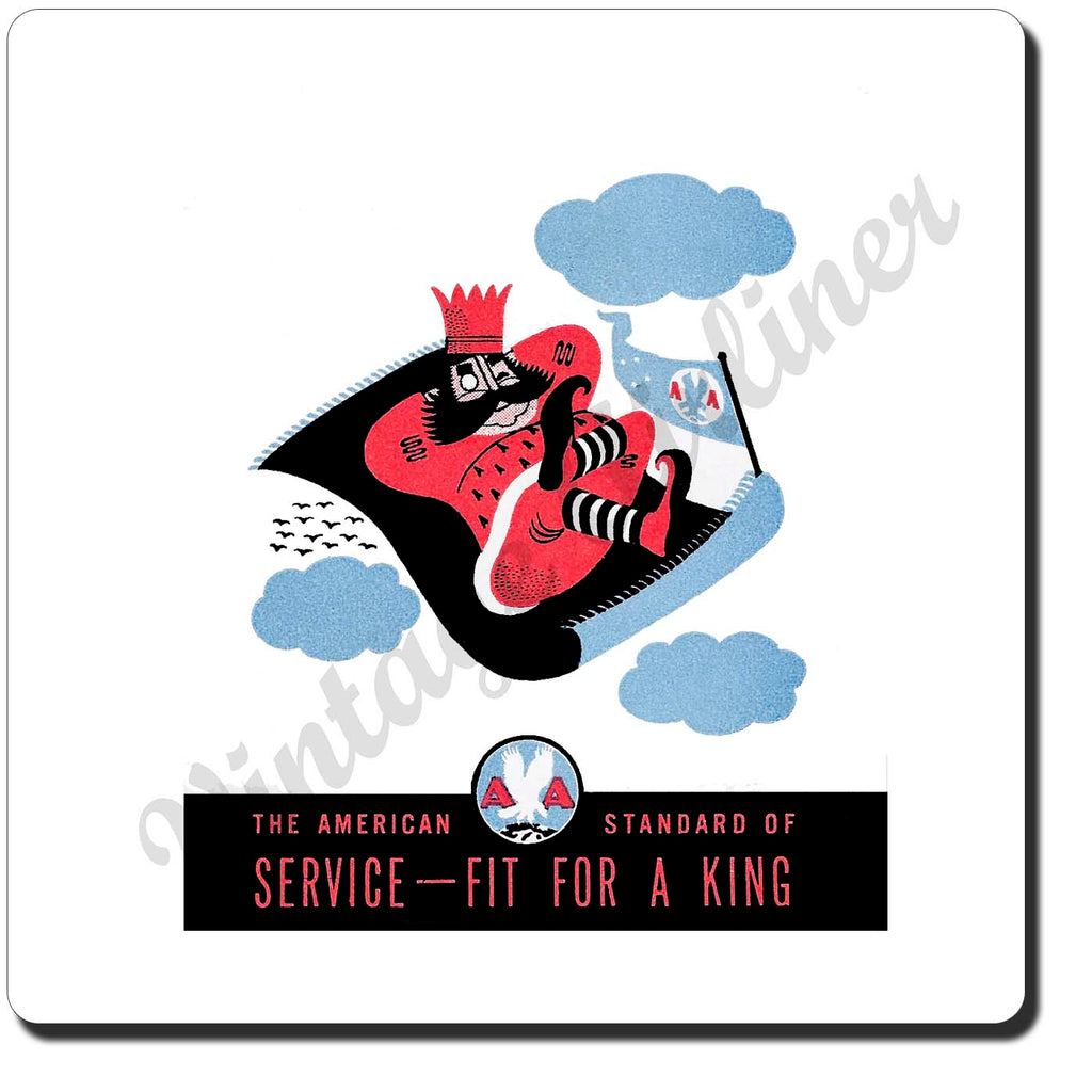 AA Service Fit For A King Vintage Sandstone Coaster