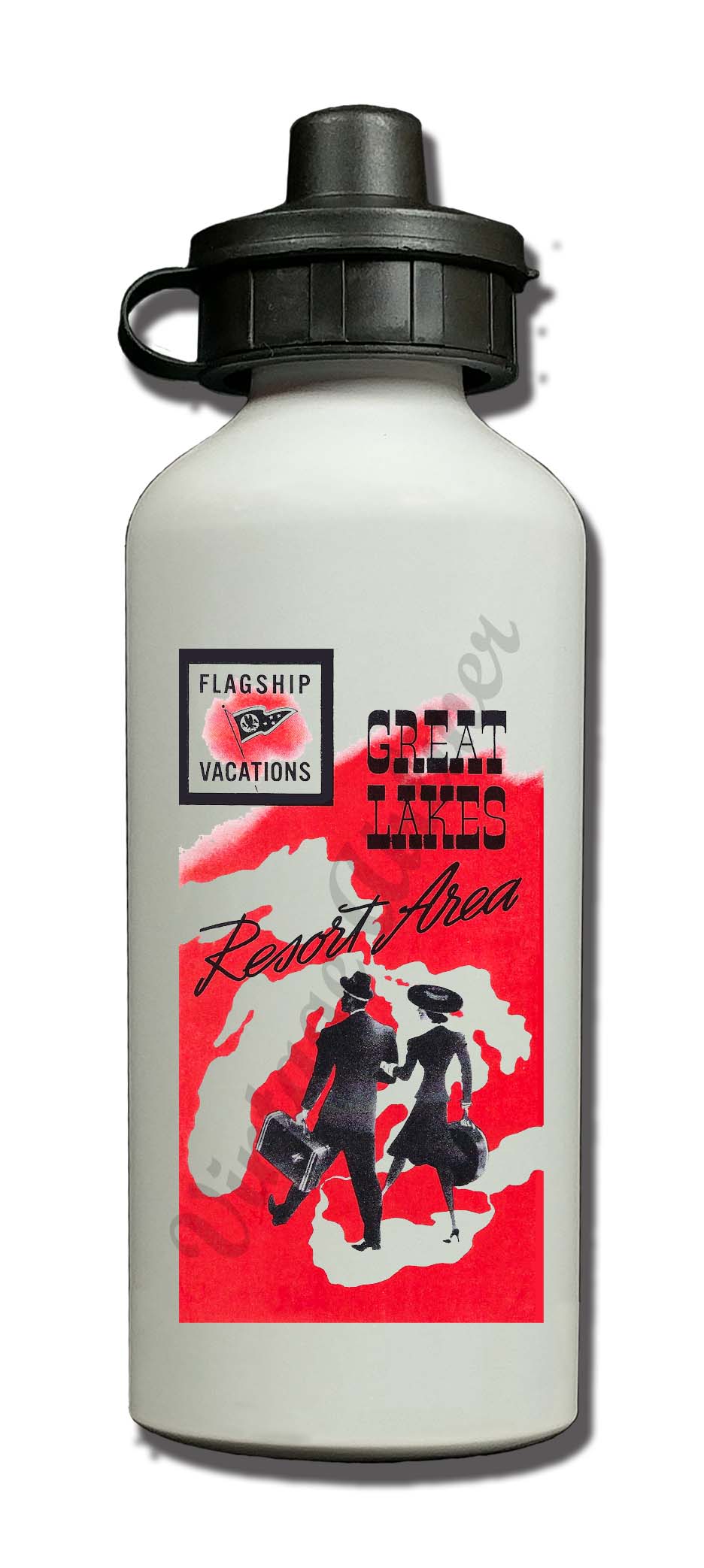 AA Flagship Vacation Great Lakes Vintage Aluminum Water Bottle