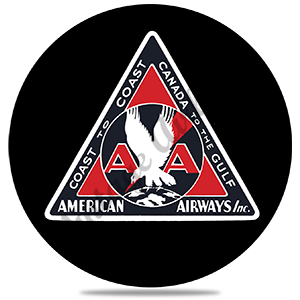 AA American Airways Triangle Round Sandstone Coaster