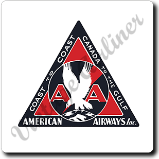 AA American Airways Triangle - Square Sandstone Coaster