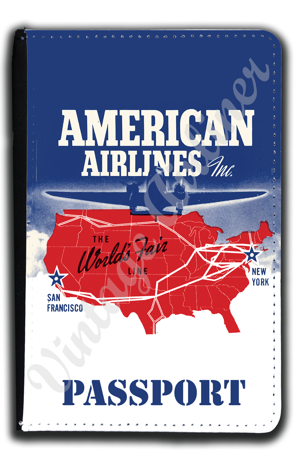 AA Worlds Fair Bag Sticker Passport Case