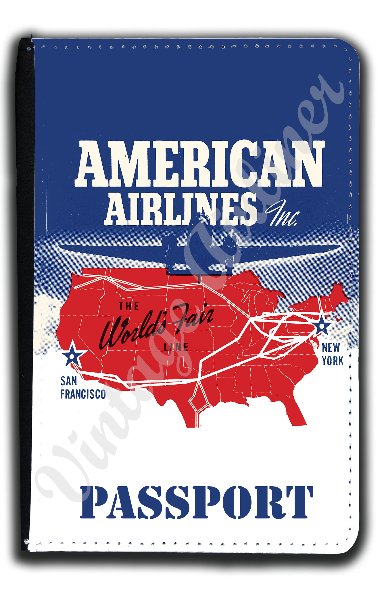 AA Worlds Fair Bag Sticker Passport Case