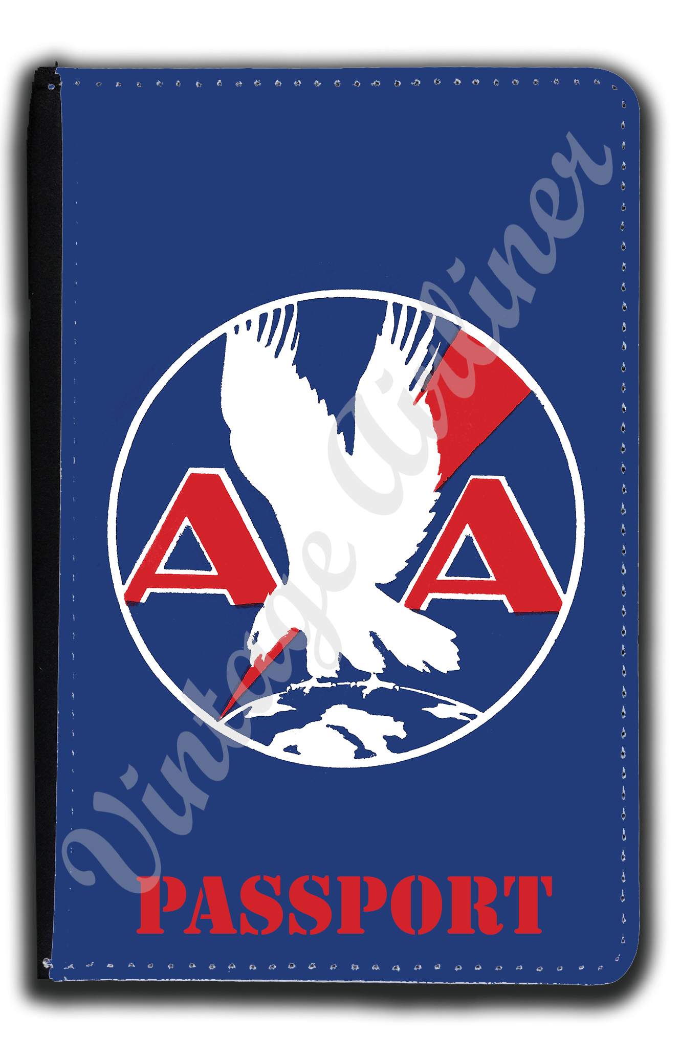 AA 1930's Logo Blue Passport Case