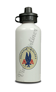 American Airlines 1940's Bag Sticker Aluminum Water Bottle