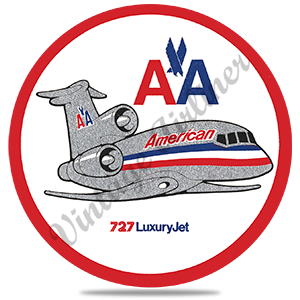 AA 727 Old Livery Round Sandstone Coaster
