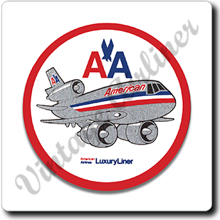 AA DC-10 Old Livery Square Sandstone Coaster