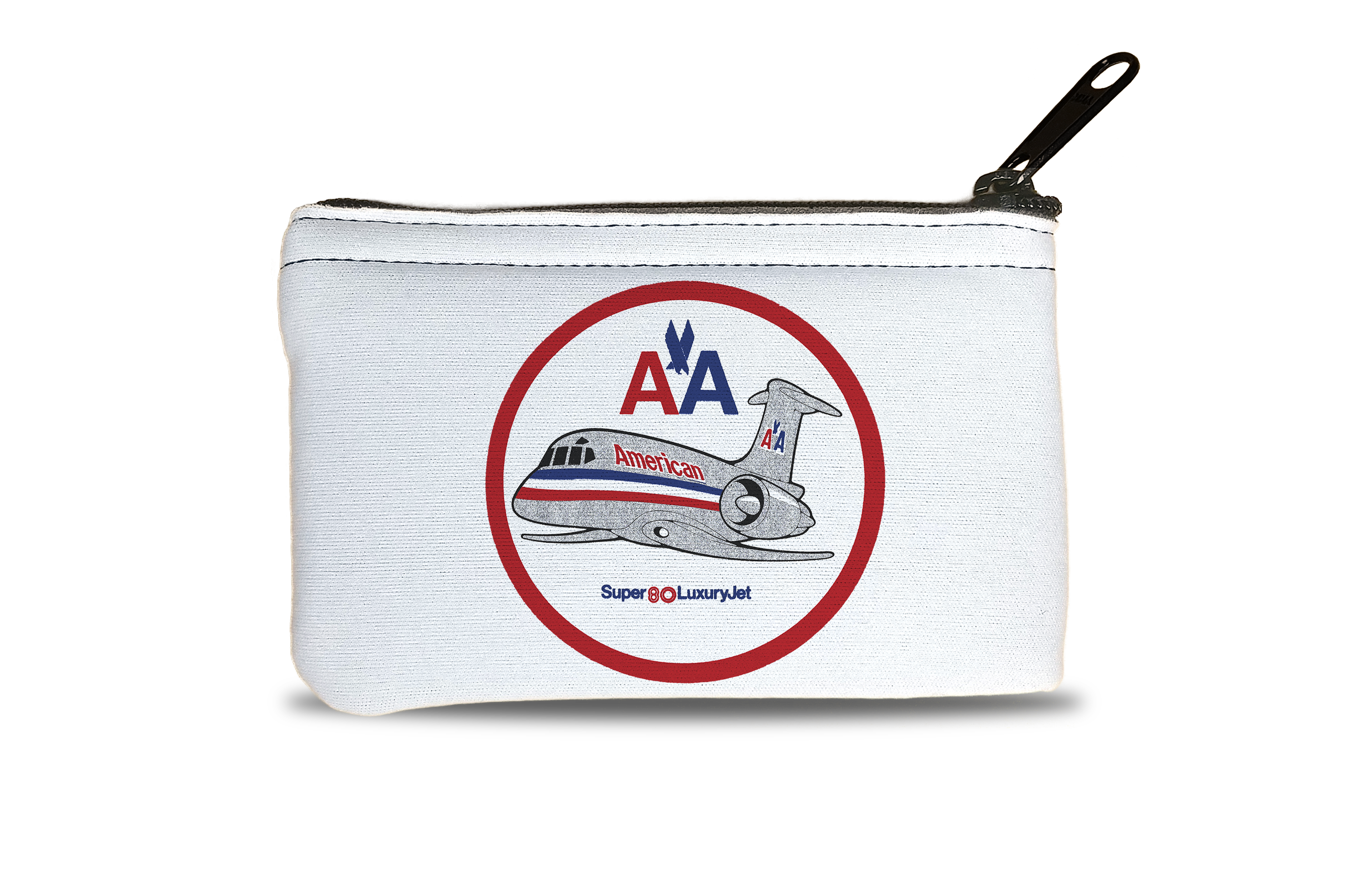 American Airlines MD80 Bag Sticker Rectangular Coin Purse