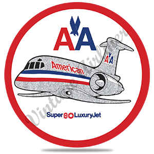AA MD80 Old Livery Round Sandstone Coaster
