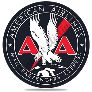AA Mail Passenger Cargo Bag Sticker Sandstone Coaster