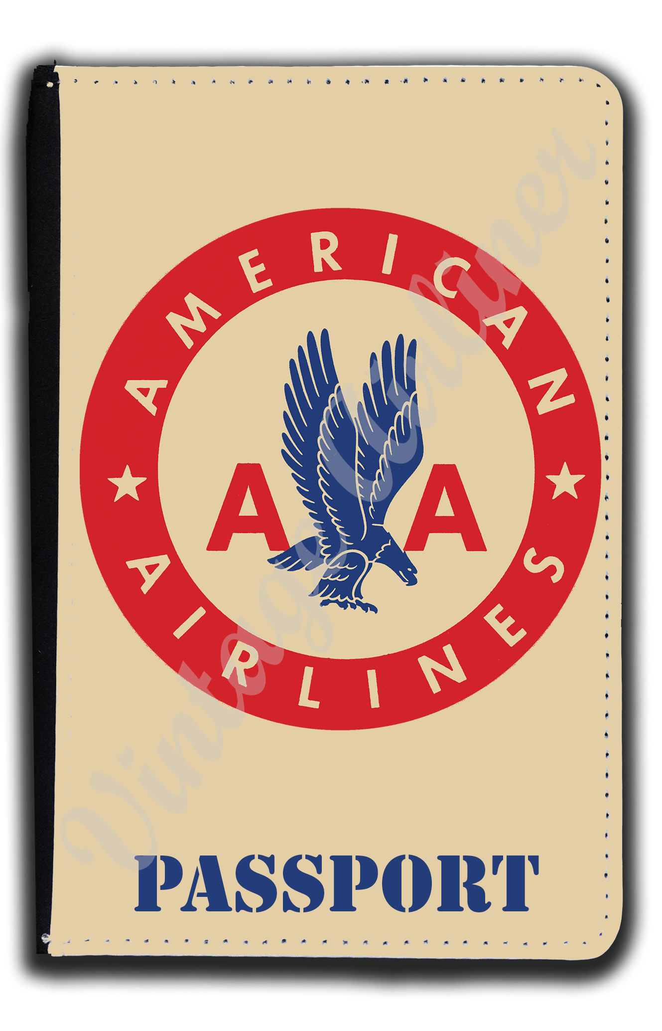 AA Round 1940's Bag Sticker Passport Case