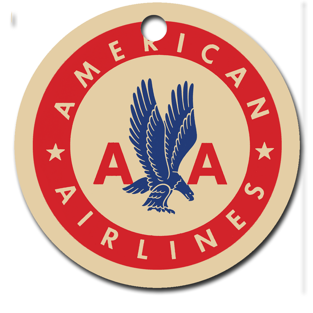 American Airlines Round 40's Bag Sticker Ornaments
