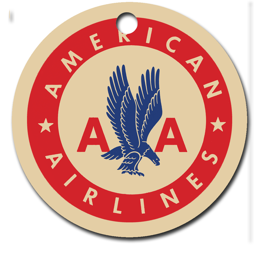 American Airlines Round 40's Bag Sticker Ornaments