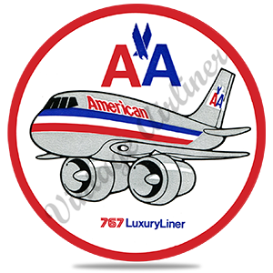 AA 767 Old Livery Round Sandstone Coaster