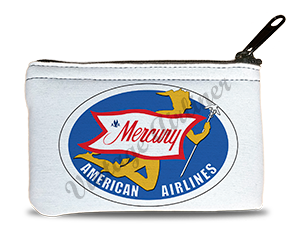 American Airlines Mercury Service Bag Sticker Rectangular Coin Purse