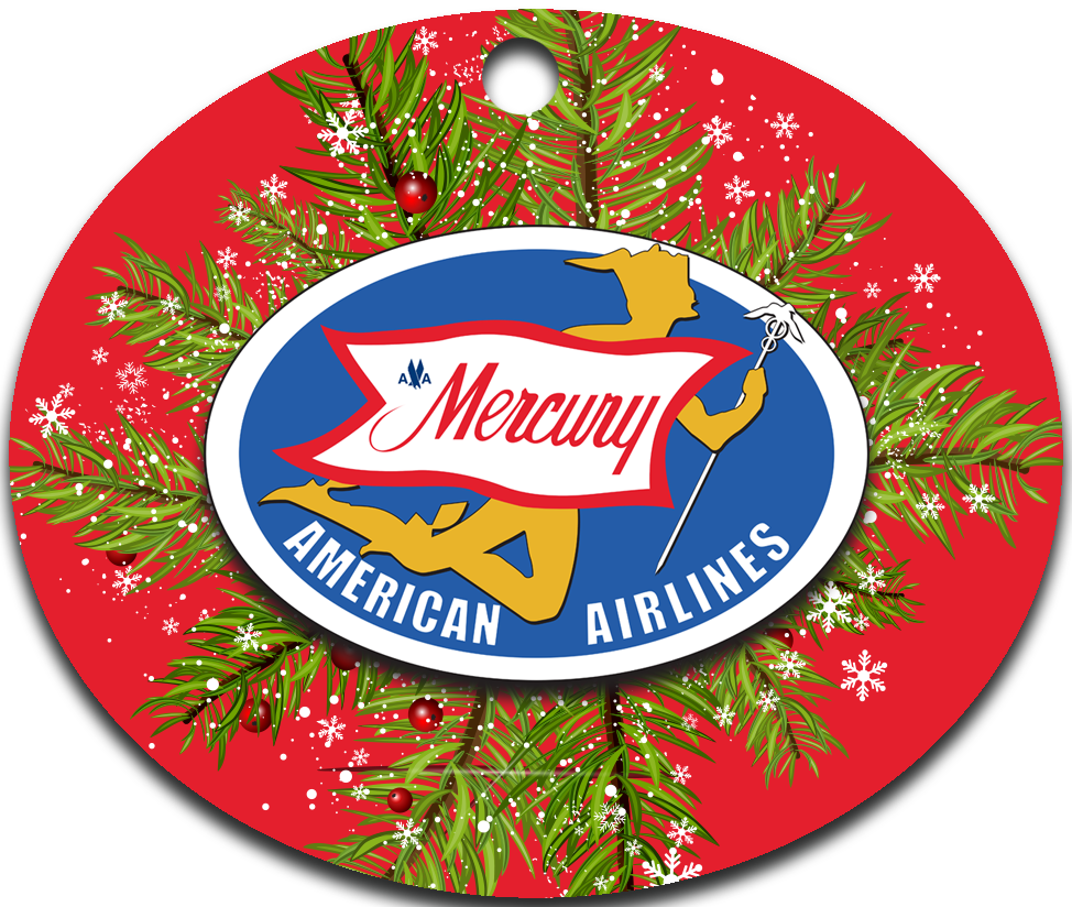 AA 1950's Mercury Logo Ornaments